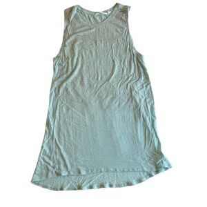 Athleta Shiva Shimmer Long Tank in Glass Blue